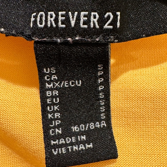 Bright yellow, soft and stretchy, forever21 tank top - Picture 3 of 4